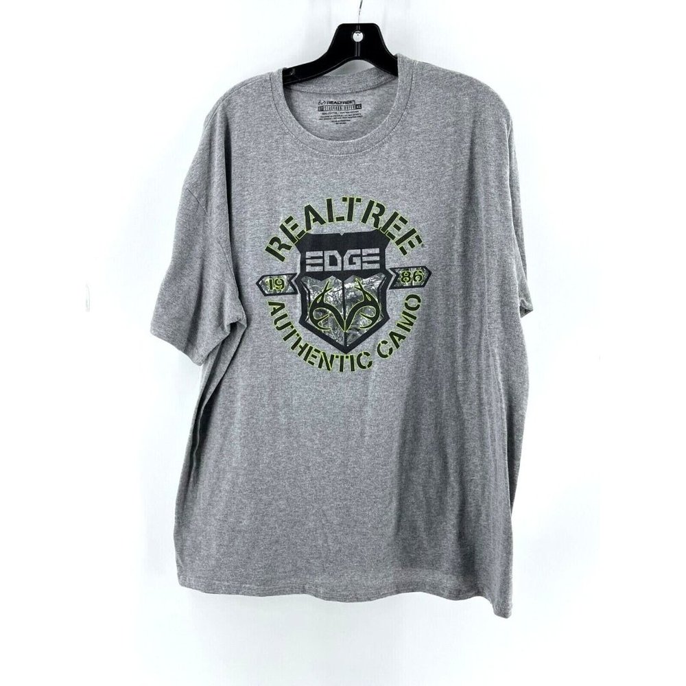 RealTree Edge Men's Gray Short Sleeve T Shirt Tee Authentic Camo XL Hunting